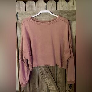 Casual Mauve Sweatshirt for Women